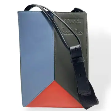 미사용급 Paul Smith 숄더백 지오메트릭 트라이컬러