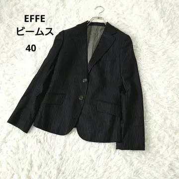 EFFE 빔즈 스트라이프 테일러드 자켓 40 울 실크 일본제