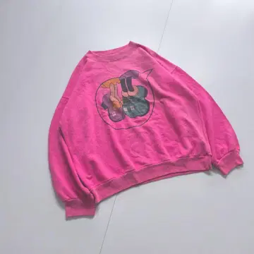 유럽 빈티지 맨투맨 핑크 M