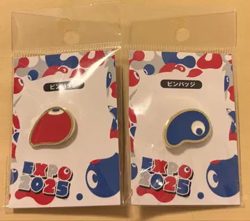 오사카 간사이 만박 미야쿠미야쿠 코미야쿠 핀 배지 블루 레드 2개 세트