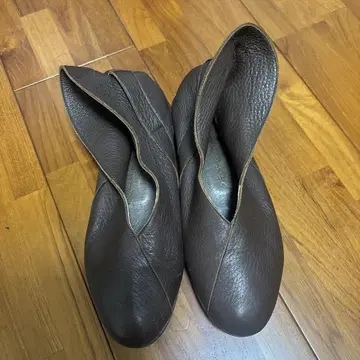 요건 레일 브라운 가죽 로퍼