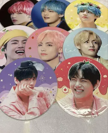 bts 테테 v 마스터 마스터님 부채 세트