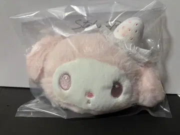 마이멜로디 화이트 딸기 티타임 봉제 인형 패스케이스