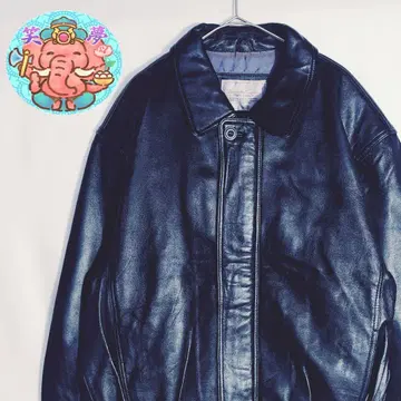 가죽 자켓 짧은 기장 블랙 L 사이즈 램 가죽 A2 타입