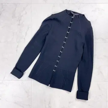 알레산드로 델라쿠아 니트 자켓 블랙 사이즈 40*GD384