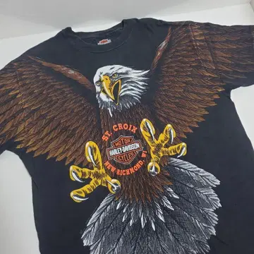 90s 할리데이비슨 대형 이글 USA제 싱글 스티치 블랙