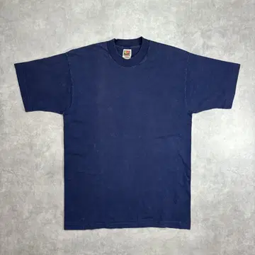 90s 프룻 오브 더 룸 네이비 무지 티셔츠 L 사이즈 블랭크