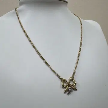 니나리치 NINA RICCI 리본 모티브 목걸이 도금