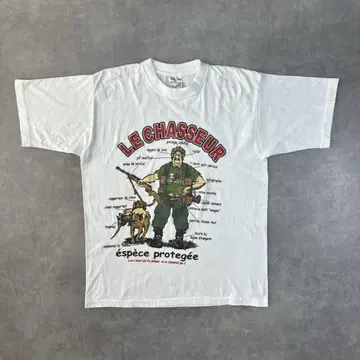 헌터 설명 화이트 T셔츠 L 사이즈 90s-00s 빈티지