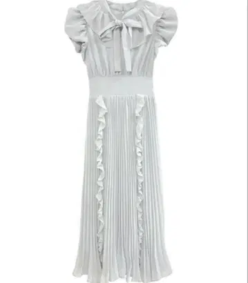 rosemuse chiffon pleated dress gray