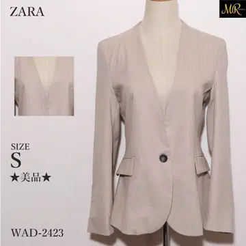 새상품급 자라 노카라 자켓 긴팔 무지 원버튼 슬림 실루엣