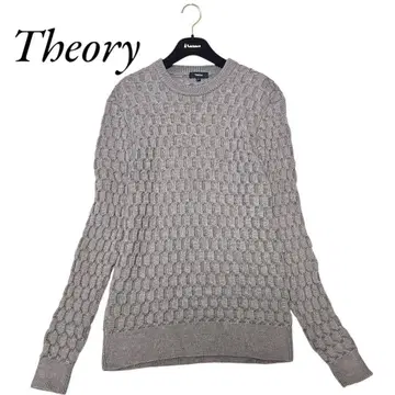 [ 컨디션 최상 ] Theory 케이블 니트 울 크루넥 그레이지 M