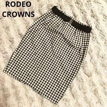 RODEO CROWNS 깅엄 체크 스커트 M 사이즈 벨트 포함
