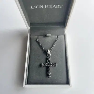 LION HEART SV925 크로스 펜던트 롤 체인 목걸이