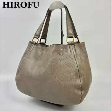 HIROFU 토트백 가죽 그레이지 퍼프