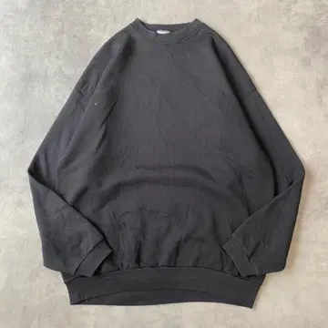 TULTEX  맨투맨 90s USA 무지 구제 의류 XL 블랙