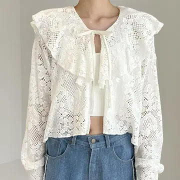 POPPY LACE RAFFLE CARDIGAN