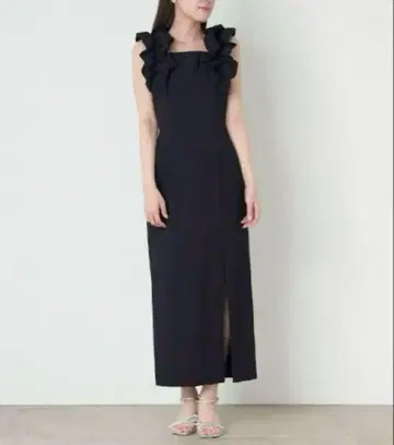 완판템 SNIDEL 벌룬 프릴 슬리브 I라인 원피스
