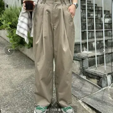 [ SOUNDS GOOOOD ] 턱 들어간 와이드 구르카 치노 팬츠