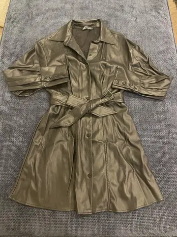 ZARA 미니 원피스 가죽 S 블랙