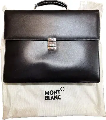 MONT BLANC 비즈니스 백 블랙 가죽