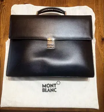 MONT BLANC 비즈니스 백 블랙 가죽