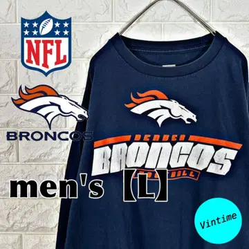 V842 [NFL] 프린트 롱 슬리브 [남성용 L] 네이비