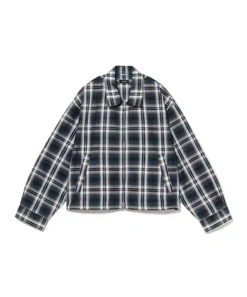 BEAMS 숏 체크 블루종