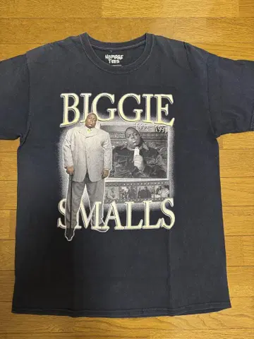 HOMAGE TEES 비기 티셔츠 랩 티 밴딩 티