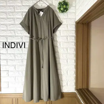 새상품 INDIVI 롱 원피스 인디비 벨트 포함 원피스