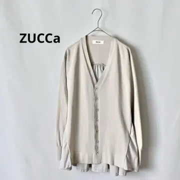 ZUCCa 주카 이소재 도킹 절개 디자인 가디건