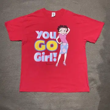 BETTY BOOP 베티 뷰프 빨간색 T셔츠 00년대 빈티지