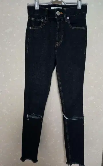 MOUSSY 스키니 데님 데미지 S 사이즈