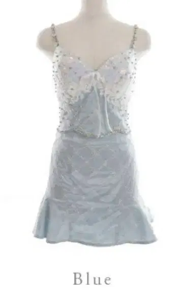 ROBE de FLEURS 로브 드 플뢰르 2피스 드레스 블루 M