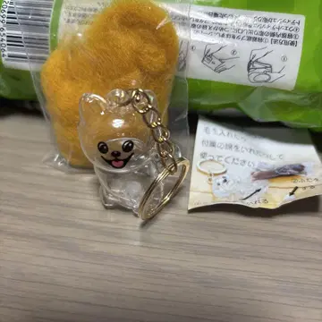 가챠 반려동물 털 케이스 키링 시바견