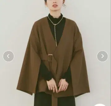 moitytto 소매 버튼 벨트 자켓
