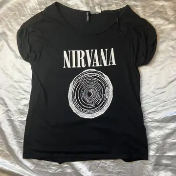너바나 NIRVANA 그래픽 T셔츠 블랙