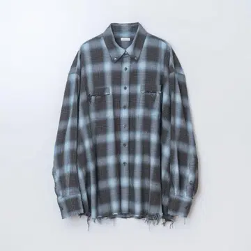 [ NAME. ] 컷오프 옴브레 체크 셔츠 브라운 1