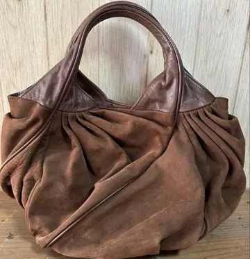 Made in Japan i ro se 스웨이드 핸드백 가죽 천연 가죽