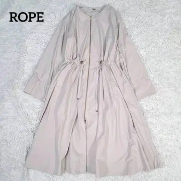 새상품급 ROPE 로페 노카라 롱 코트 금 로고 간절기 아우터 스프링