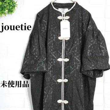 미사용품 쥬에티 스탠드 카라 차이나 셔츠 블랙