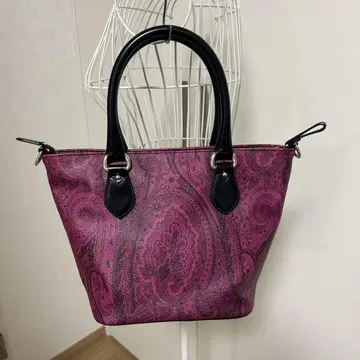 [미사용] ETRO 에트로 페이즐리 무늬 핑크 핸드백