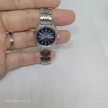 SEIKO 5 자동 와인딩 손목시계 블루 다이얼 작동품