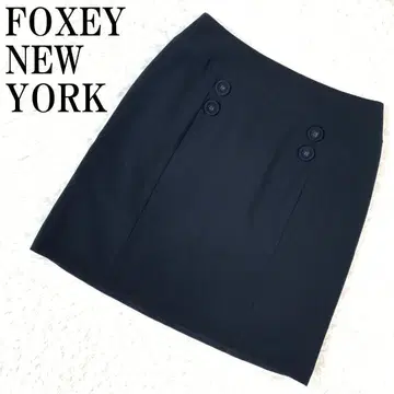FOXEY NEW YORK 타이트 스커트 다크 네이비 40 B7440