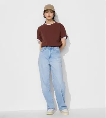 유니클로 UNIQLO 와이드 스트레이트 청바지 21인치 인심 70cm