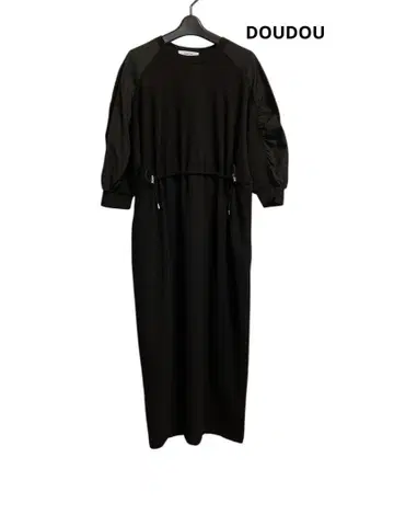 새상품 [ DOUDOU ] 허리 드로스트 원피스 블랙