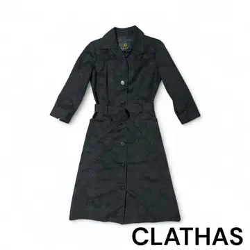 CLATHAS 블랙 트렌치코트 38