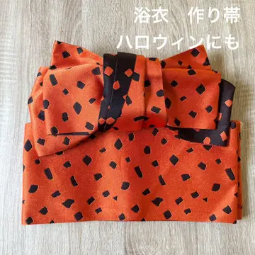 레어! 오렌지 블랙 만들기 오비 부착 오비 할로윈