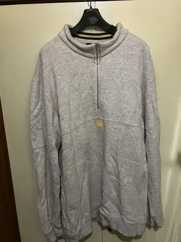 FTC 그레이 하프 지퍼 맨투맨