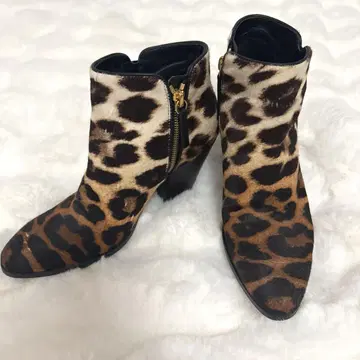 새상품급 쥬세페 자노티 레오파드 표범 무늬 부츠 숏부츠